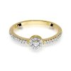 Pierścionek złoty 585 z brylantami 0,19ct zaręczynowy W-273