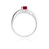 Pierścionek złoty 585 rubin 0,60ct brylanty 0,05ct W-66