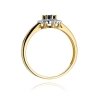 Pierścionek złoty 585 z brylantami 0,07ct szafirem 0,70ct W-304