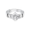 Pierścionek złoty 585 z brylantem 0,12ct zaręczynowy W-155