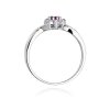 Pierścionek złoty 585 z brylantami 0,12ct ametystem 0,10ct W-72