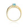 Pierścionek złoty 585 ametyst 0,50ct brylanty 0,05ct W-66