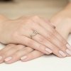 Pierścionek złoty 585 z brylantami 0,05ct tanzanitem 0,40ct W-28