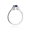 Pierścionek złoty 585 z brylantami 0,22ct szafirem 0,60ct W-422