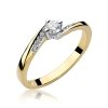 Pierścionek złoty 585 z brylantami 0,19ct zaręczynowy W-262