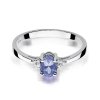 Pierścionek złoty 585 z brylantami 0,05ct tanzanitem 0,40ct W-301