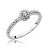 Pierścionek złoty 585 z brylantami 0,19ct zaręczynowy W-273