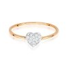 Pierścionek złoty 585 z brylantem 0,1ct serce BC-041