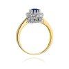 Pierścionek złoty 585 z brylantami 0,17ct szafirem 0,50ct W-284