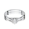 Pierścionek złoty 585 z brylantem 0,12ct zaręczynowy W-340