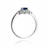 Pierścionek złoty 585 z brylantami 0,10ct szafirem 0,70ct W-312