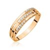 Pierścionek złoty 585 z brylantami 0,15ct obrączka W0612