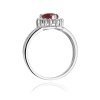 Pierścionek złoty 585 z brylantami 0,12ct rubinem 1,10ct W-310