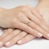 Pierścionek złoty 585 z brylantami 0,04ct zaręczynowy W-322