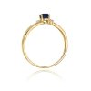 Pierścionek złoty 585 z brylantami 0,03ct szafirem 0,70ct W-68