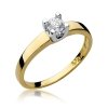 Pierścionek złoty 585 z brylantem 0,25ct W-225b zaręczynowy