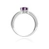 Pierścionek złoty 585 z brylantami 0,08ct ametystem 0,50ct W-75