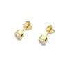 Kolczyki złote 585 z brylantami 0,03ct CK-17