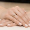 Pierścionek złoty 585 z brylantami 0,21ct W-462 zaręczynowy