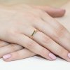 Pierścionek złoty 585 z brylantem 0,1ct zaręczynowy W-70