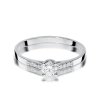 Pierścionek złoty 585 z brylantami 0,21ct W-399 zaręczynowy