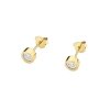 Kolczyki złote 585 z brylantami 0,16ct CK-16