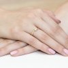 Pierścionek złoty 585 z brylantem 0,13ct zaręczynowy W-160