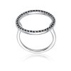 Pierścionek złoty 585 czarne brylanty 0,20ct W-510