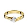 Pierścionek złoty 585 z brylantami 0,12ct zaręczynowy W-346