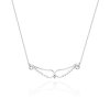 Łańcuszek złoty 585 skrzydła z brylantami 0,005ct C-7