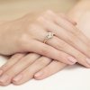Pierścionek złoty 585 z brylantami 0,19ct zaręczynowy W-412