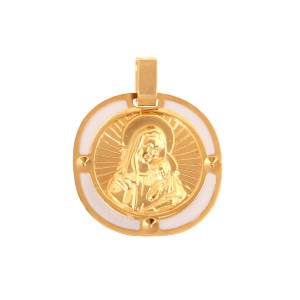 Medalik złoty 585 Matka Boska z Jezusem