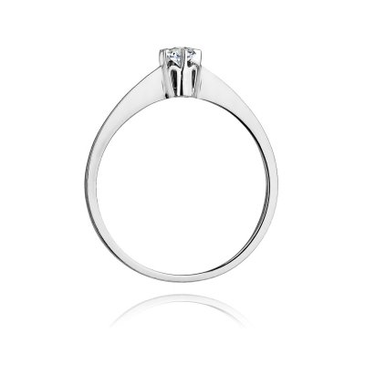 Pierścionek złoty 585 z brylantem 0,10ct zaręczynowy W-129