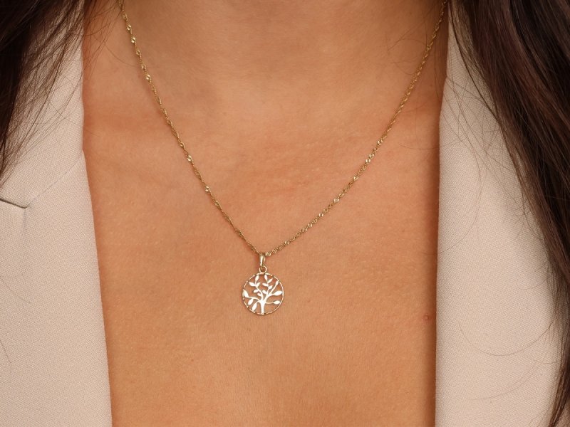 Zawieszka złota 585 drzewko szczęścia drzewo