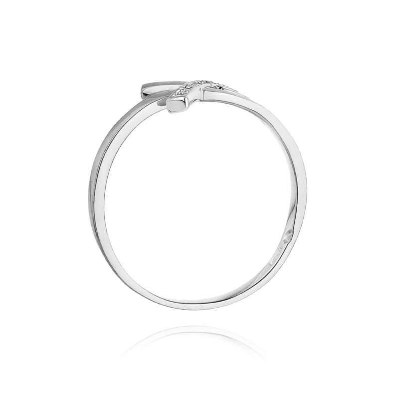 Pierścionek złoty 585 z brylantem 0,02ct  W-179
