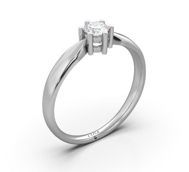 Pierścionek złoty 585 brylant 0,26ct zaręczynowy BR-128