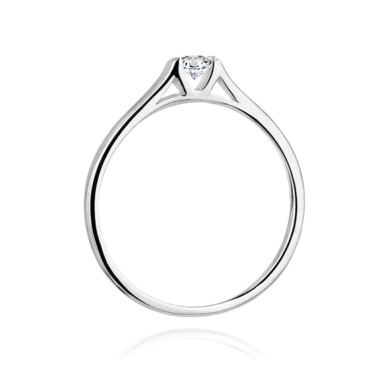 Pierścionek złoty 585 z brylantem 0,15ct zaręczynowy W-369