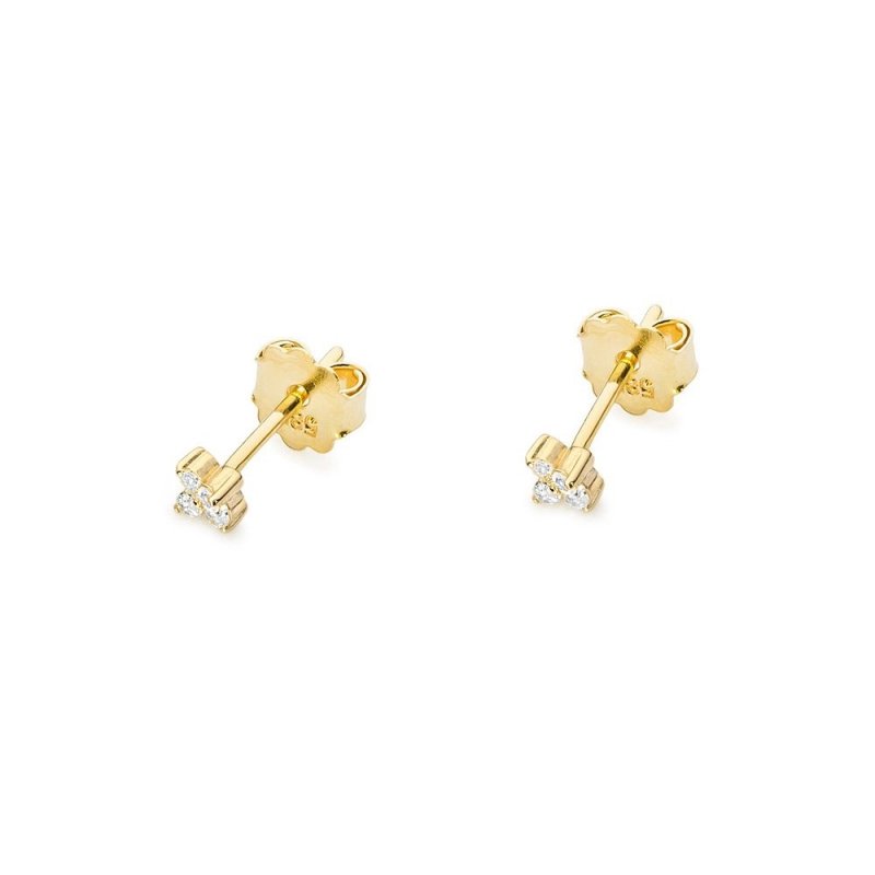 Kolczyki złote 585 brylantami 0,09ct KO-24