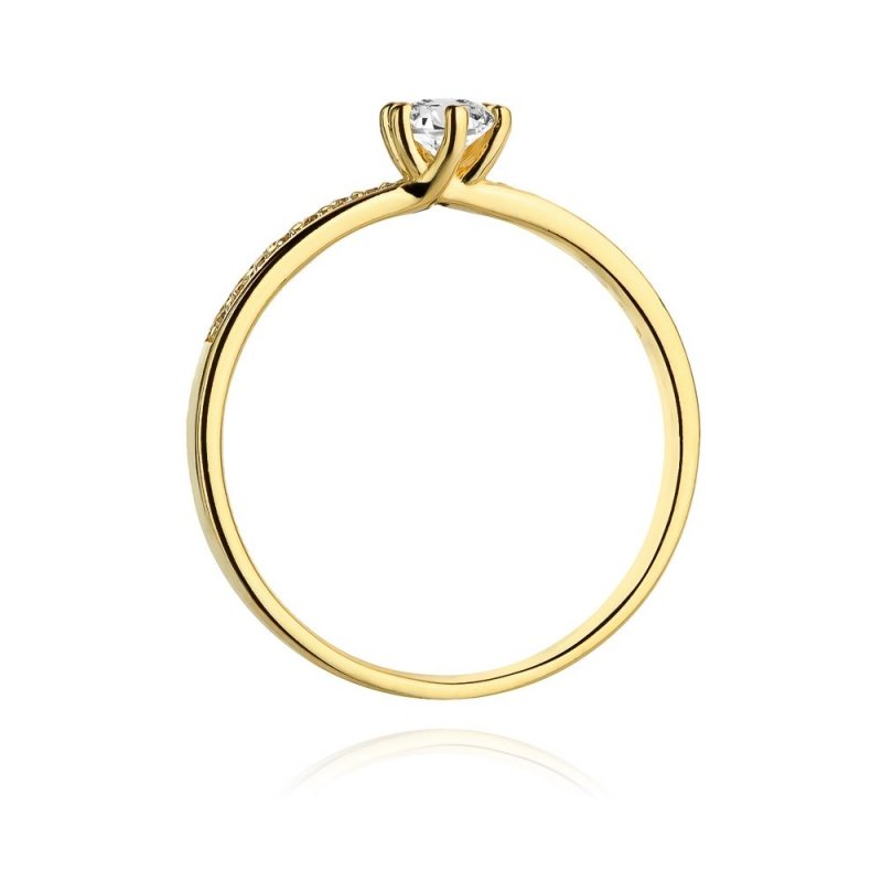 Pierścionek złoty 585 z brylantami 0,37ct W-459b zaręczynowy