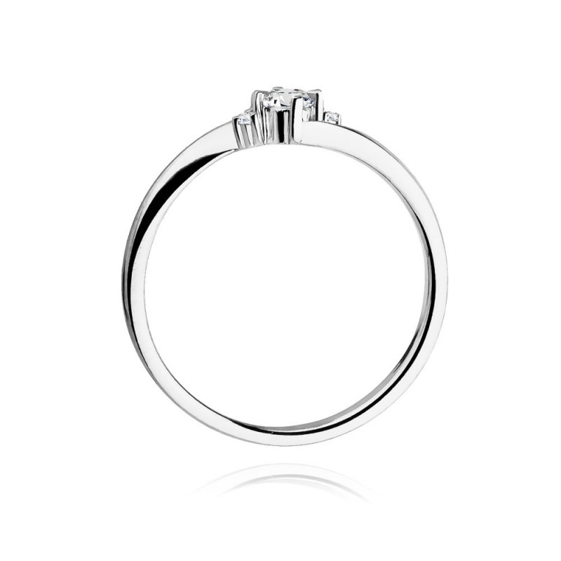 Pierścionek złoty 585 z brylantami 0,12ct zaręczynowy W-346