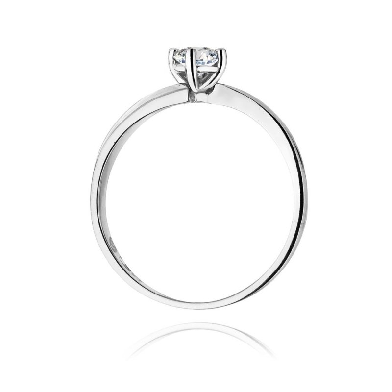 Pierścionek złoty 585 z brylantem 0,30ct W-231b zaręczynowy