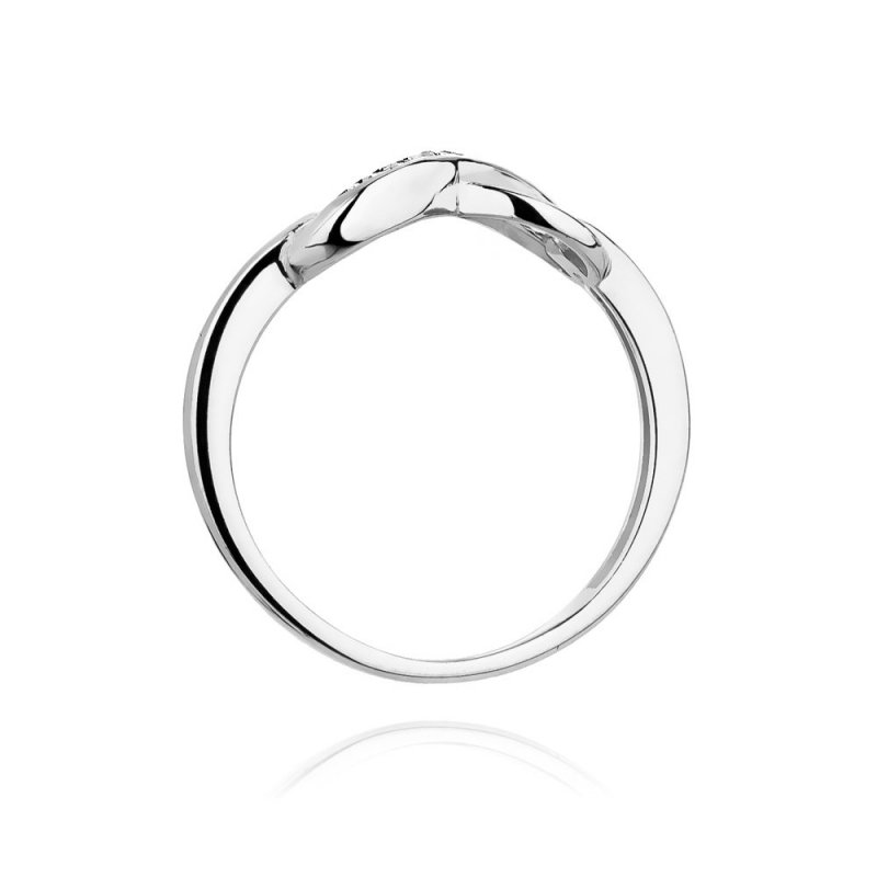 Pierścionek złoty 585 z brylantami 0,04ct zaręczynowy W-285