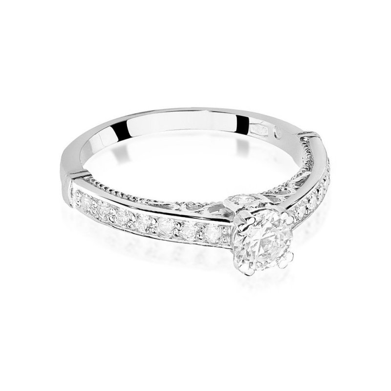 Pierścionek złoty 585 z brylantami 0,56ct W-439 zaręczynowy