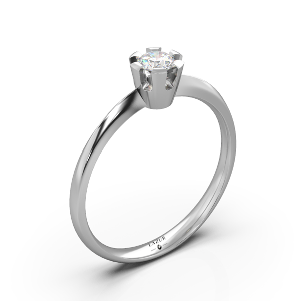 Pierścionek złoty 585 brylant 0,17ct zaręczynowy BR-004B2