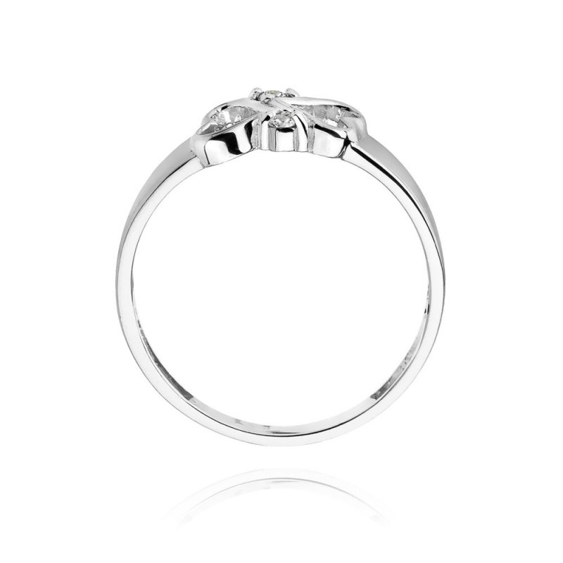 Pierścionek złoty 585 z brylantami 0,04ct zaręczynowy W-286