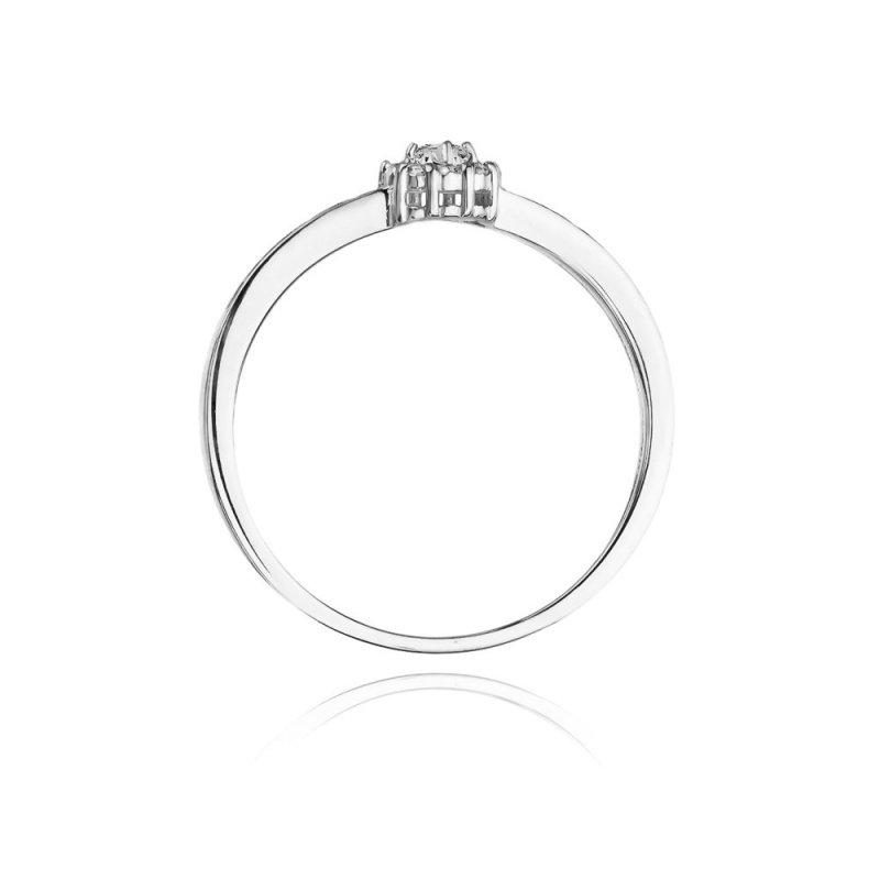 Pierścionek złoty 585 z brylantami 0,09ct zaręczynowy W-91