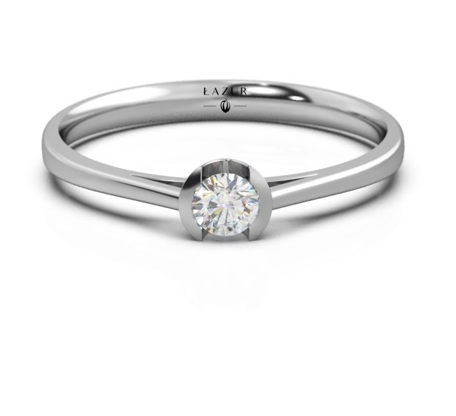 Pierścionek złoty 585 brylant 0,10ct zaręczynowy BR-041