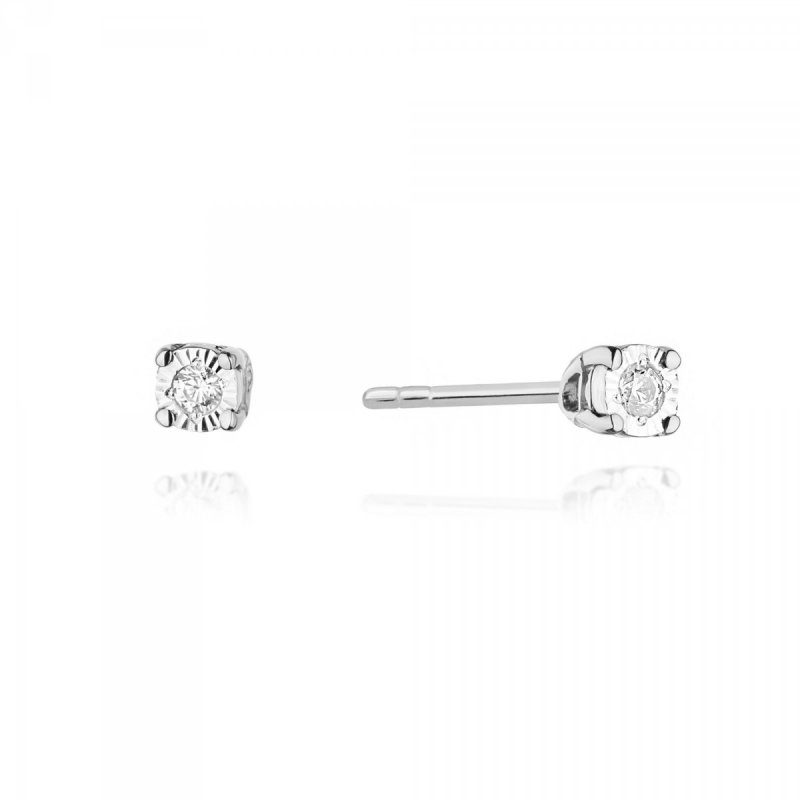 Kolczyki złote 585 z brylantami 0,06ct KO-58