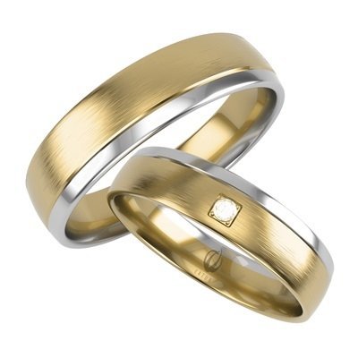 Obrączki złote 375 PARA 4mm GRAWER wys1.1 PALLAD