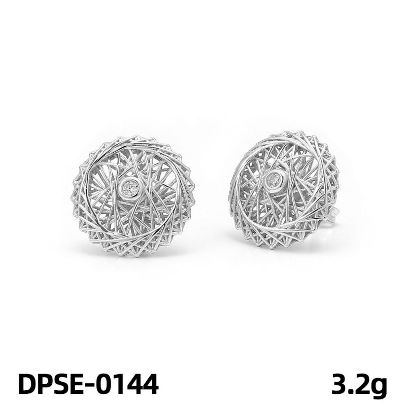 KOLCZYKI SREBRNE 925 AŻUROWE ELEGANCKIE CIEKAWE